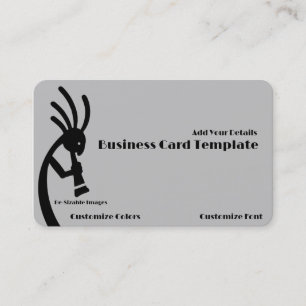 Black Kokopelli Southwestern Business Card Visitenkarte