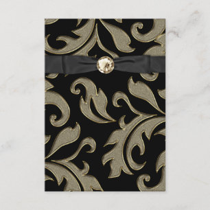 Black Krawatte Black Gold Damask Party Einladung U