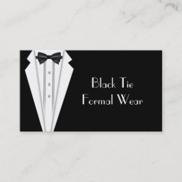 Black Krawatte Formal Tuxedo Business Visitenkarte