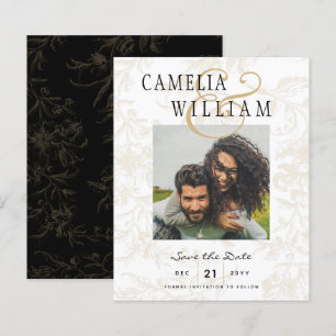 Black Krawatte Hochzeitthema Vintag Gold Damask