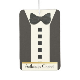 Black Krawatte Tuxedo 🎩 Funny Monogram Autolufterfrischer