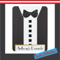 Black Krawatte Tuxedo 🎩 Funny Monogram