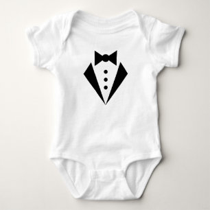 Black KRAWATTE Tuxedo Niedlich Little Baby Strampler