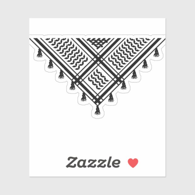 Black Kufiya Aufkleber (Blatt)