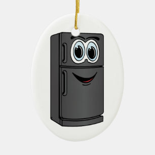 Black Kühlschrank Cartoon Keramikornament