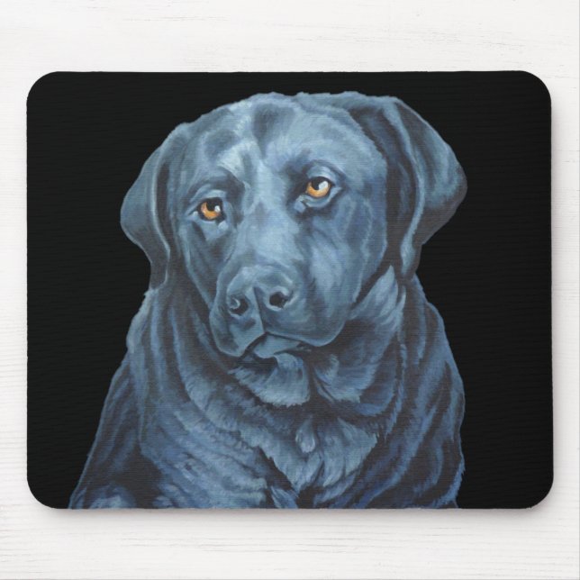 Black Lab Art Mousepads Blue Hund Mousepads & Gesc (Vorne)