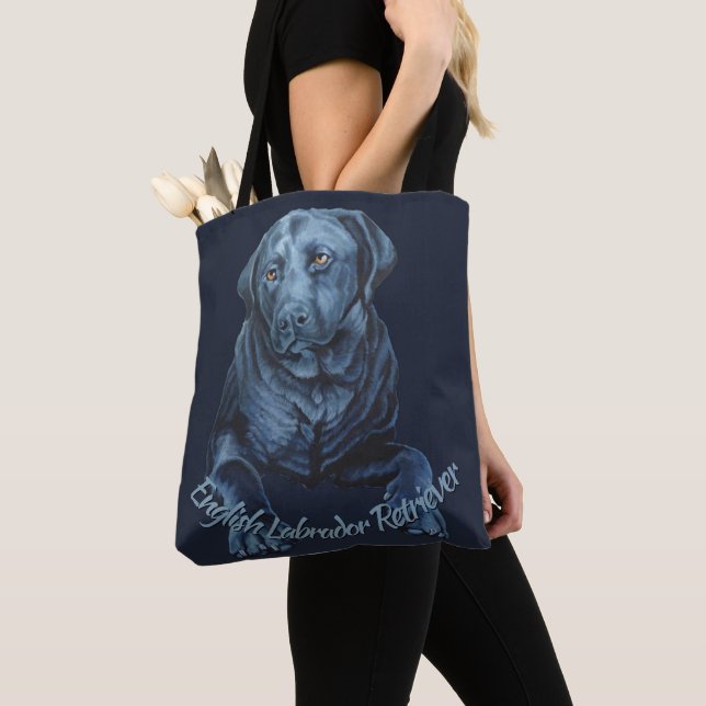 Black Lab Bags Blue Hund Art Tragetaschen (Von Nahem)