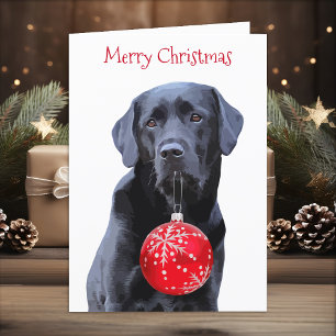 Black Lab Christmas - Labrador Holiday - Black Lab Feiertagskarte