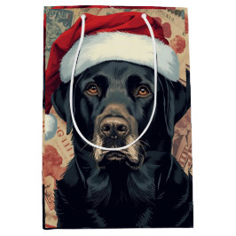 Black lab christmas mittlere geschenktüte