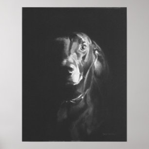 Black Lab Dog Watercolor von Paul Jackson Poster