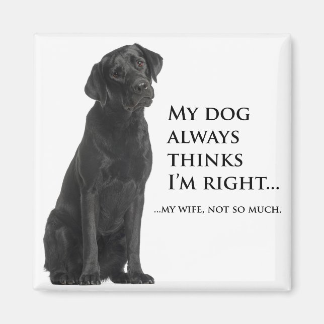 Black Lab / Ehefrau Magnet (Vorne)