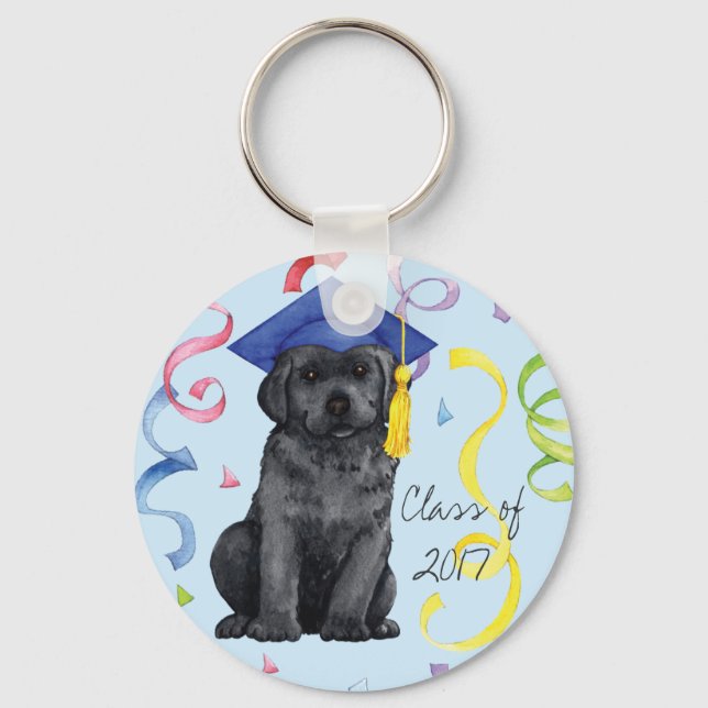 Black Lab Graduate Schlüsselanhänger (Vorderseite)