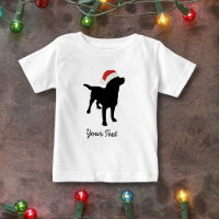 Black Lab Hund mit Weihnachts-Weihnachtsmannmütze