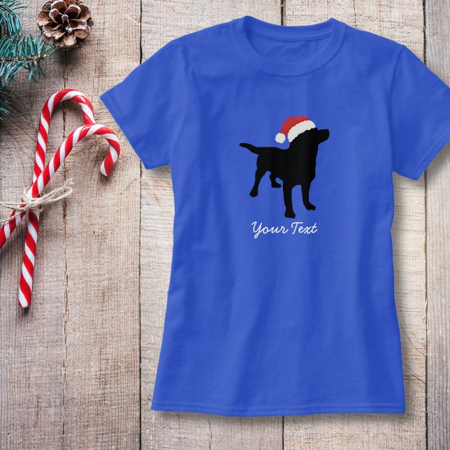 Black Lab Hund mit Weihnachtshut aus dem Weihnacht T-Shirt (Von Creator hochgeladen)