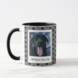 Black Lab Hund Personalisiertes Foto und Text für Tasse
