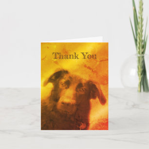 Black Lab Hunde Kunst Danke Karte