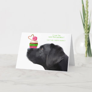 Black Lab I Liebe You Card - Hund I Liebe You Karte