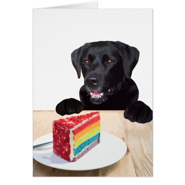 Black Lab Jeden Anlaß Card - Hundekuchen Geburtsta (Vorne)