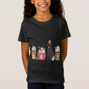 Black Lab Kaffee Laterne Winter Weihnachten Hund M T-Shirt