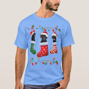 Black Lab Labrador Christmas Socks Funny Xmas Paja T-Shirt