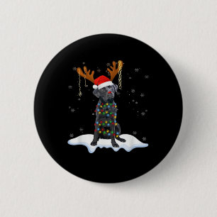 Black Lab Labrador Weihnachtsbaum Light Pajama Dog Button