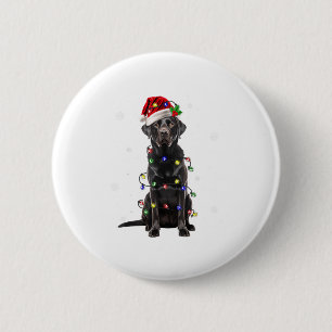 Black Lab Labrador Weihnachtsbaum Light Pajama Dog Button