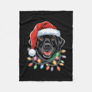 Black Lab Labrador Weihnachtsbaum Light Pajama Dog Fleecedecke