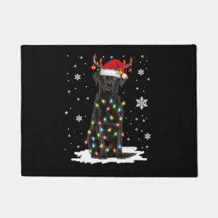 Black Lab Labrador Weihnachtsbaum Light Pajama Dog Fußmatte
