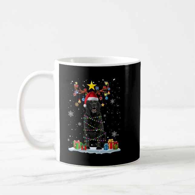 Black Lab Labrador Weihnachtsbaum Light Pajama Dog Kaffeetasse (Links)