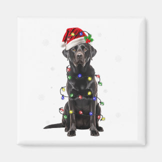 Black Lab Labrador Weihnachtsbaum Light Pajama Dog Magnet