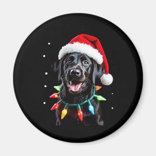 Black Lab Labrador Weihnachtsbaum Light Pajama Dog Magnet