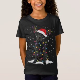 Black Lab Labrador Weihnachtsbaum Light Pajama Dog T-Shirt