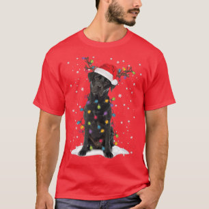 Black Lab Labrador Weihnachtsbaum Light Pajama Dog T-Shirt