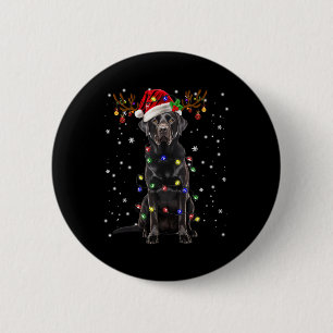 Black Lab Labrador Weihnachtsbaum Reindeer Pajama Button