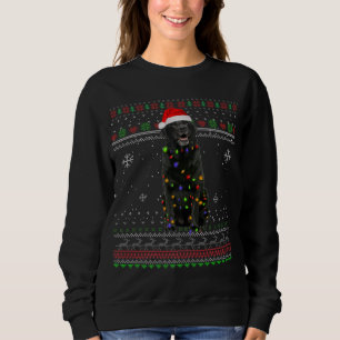 Black Lab Lights Funny Christmas Pajama Geschenk X Sweatshirt