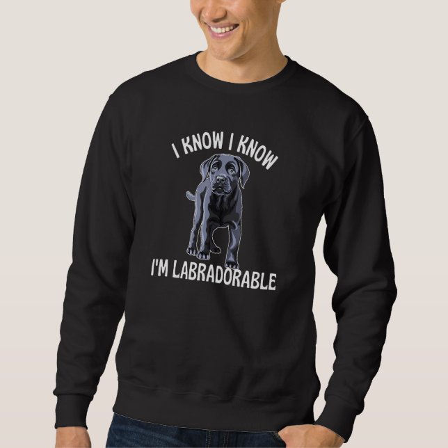Black Lab Mom Dad Adorable Labrador Retriever Sweatshirt (Vorderseite)