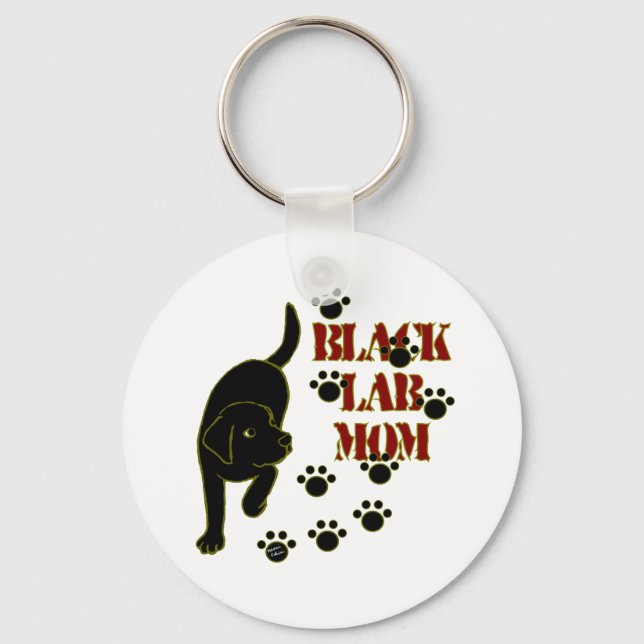 Black Lab Mom Schlüsselanhänger (Vorderseite)