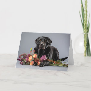 Black Lab Note Card Karte