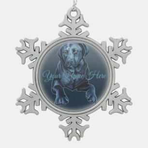 Black Lab Ornament Blue Hund Weihnachtsdekoration