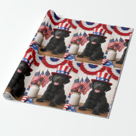 Black Lab Patriotic Uncle Sam Hat gift  Geschenkpapier