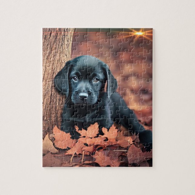 Black Lab Puppy Puzzle (Vertikal)