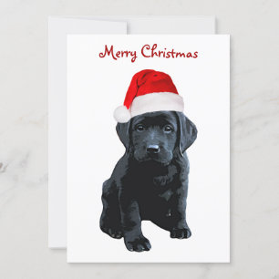 Black Lab Santa Dog Frohe Weihnachten - Labrador H