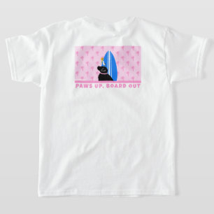 Black Lab Surf Hund Pink Girl's T - Shirt