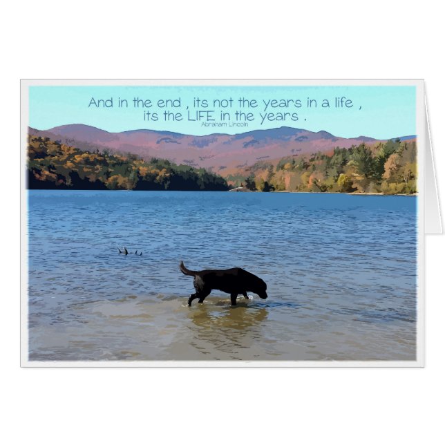 Black Lab Sympathy Card - Hund Beileid - Heimtierv (Vorderseite (Horizontal))