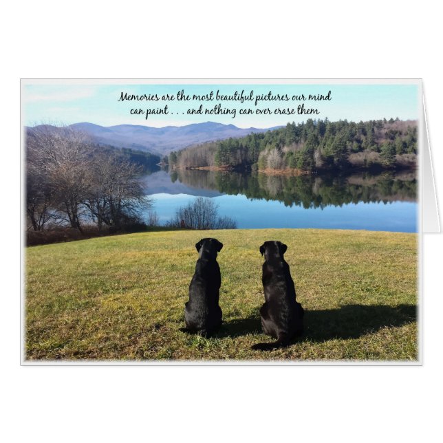 Black Lab Sympathy Card - Hund Beileid - Heimtierv (Vorderseite (Horizontal))