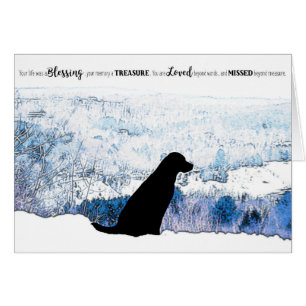 Black Lab Sympathy Card - Hund Beileid - Heimtierv