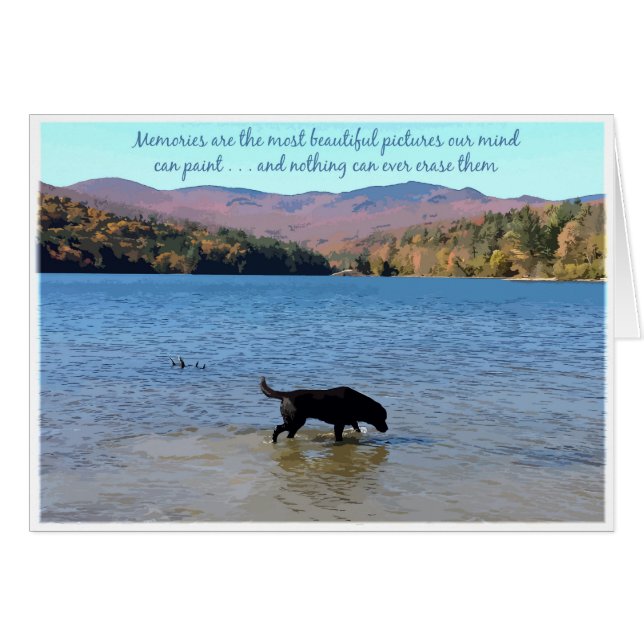 Black Lab Sympathy Card - Hund Beileid - Heimtierv (Vorderseite (Horizontal))