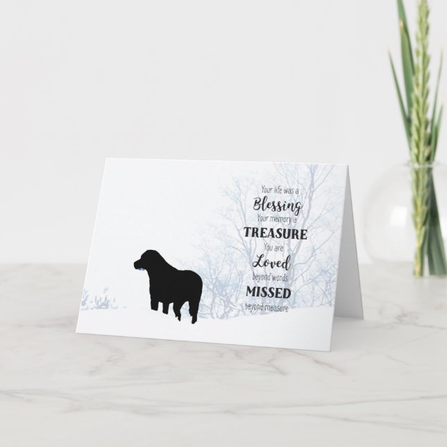 Black Lab Sympathy Card - Hund Beileid - Heimtierv Karte (Vorderseite)