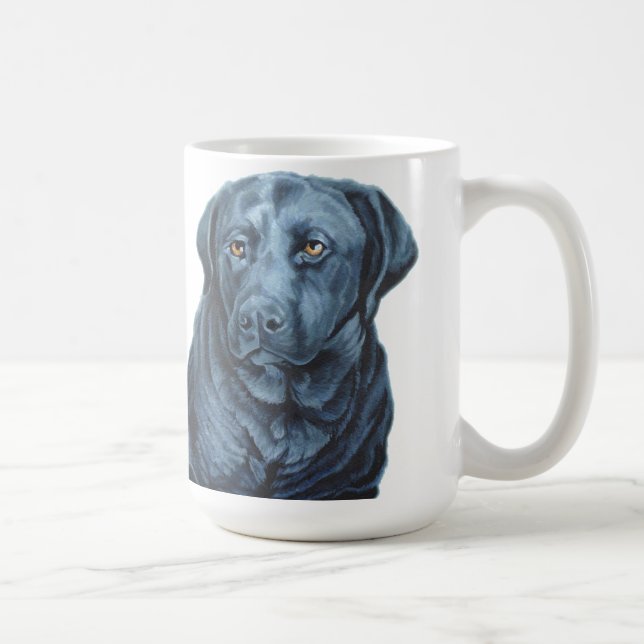 Black Lab Tasse Kaffee Cup Blue Hund Art Cup (Rechts)