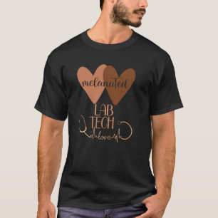 Black Lab Tech Med Melanated Medical Laboratory Te T-Shirt